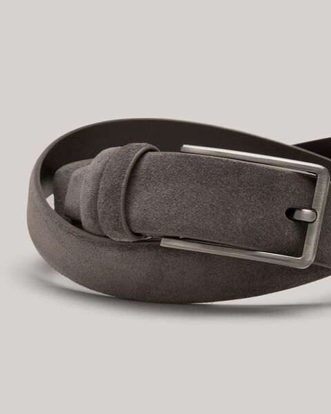 Suede Leather Belt, Espresso, hi-res